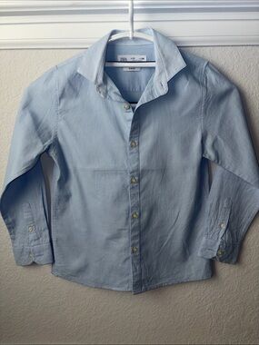 Zara Light Blue Kids Button-Down Shirt